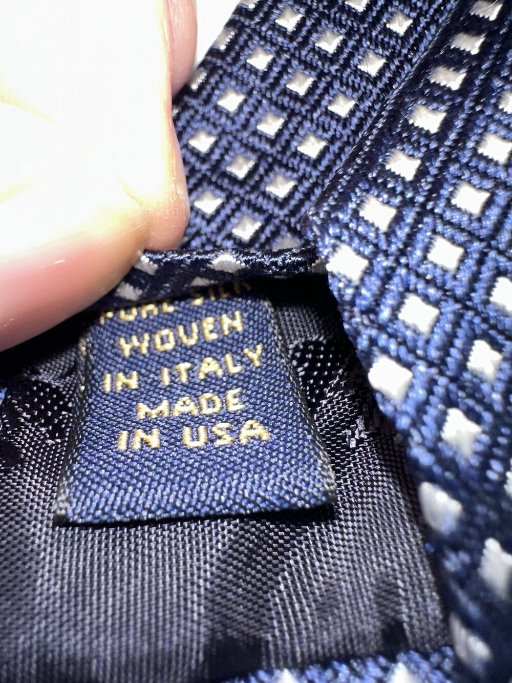 Vtg Brooks Brothers Makers Silk Tie Black Label 58” Men’s Blue Preppy Dressy Tie - Picture 9 of 9